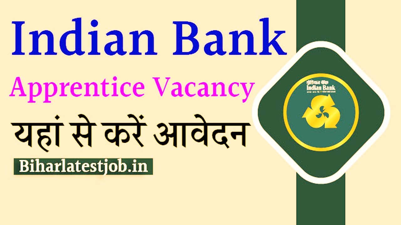 Indian Bank Apprentice Vacancy