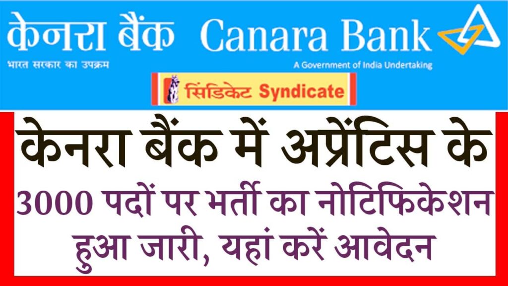 Canara Bank Apprentice Vacancy